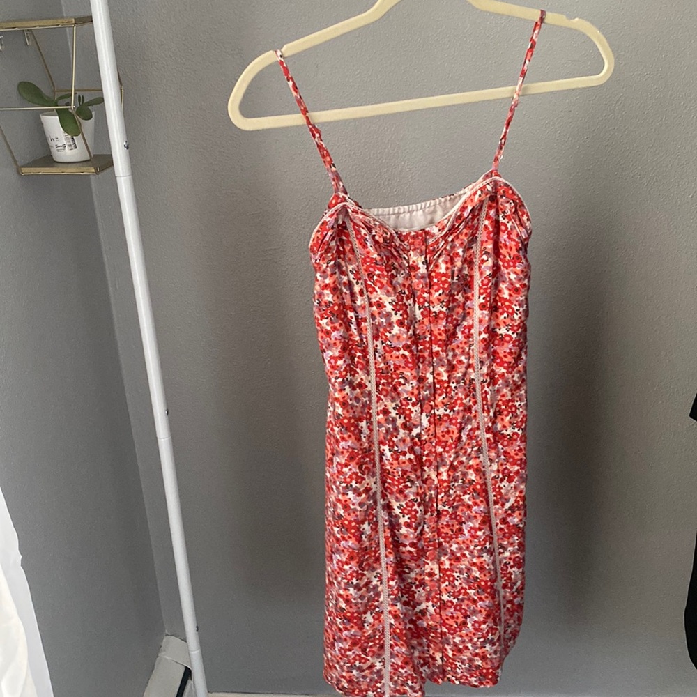 Red Floral Lauren Conrad Summer Dress